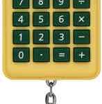 CANON-KC30Y-keychain-green-and-gold-Calculator
