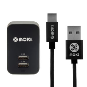 moki-mstcwall-black-c-sync-charge-cable-and-adaptor